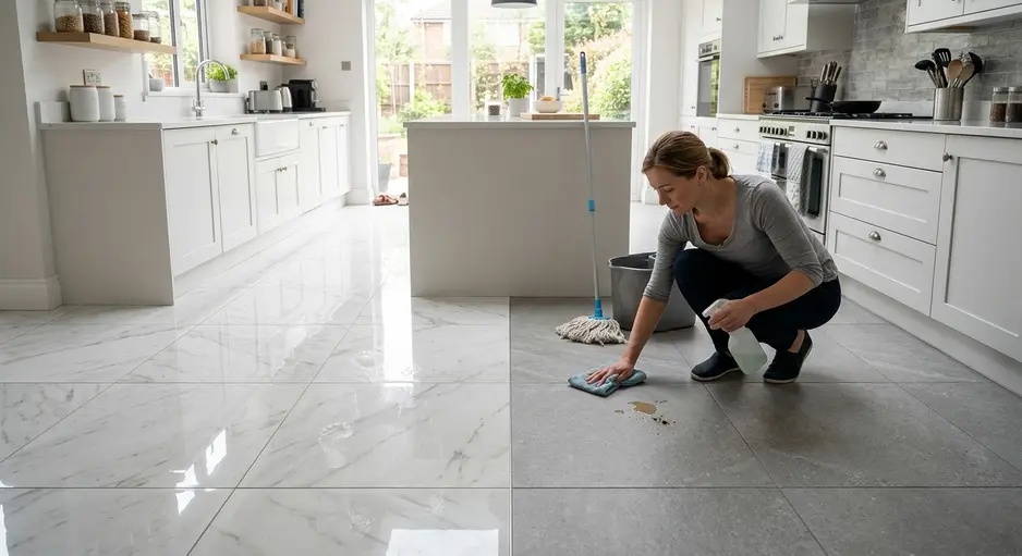 Cleaning and Care Guide for Polished Slabs & Matt Tiles