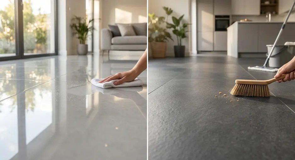 Polished Slabs vs Matt Tiles: Which Is Easier to Maintain?